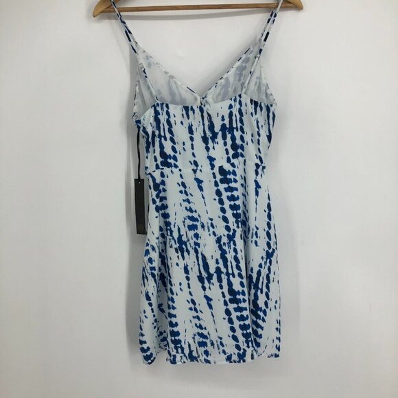 NWT House of Harlow 1960 X REVOLVE  White & Blue Tie Dye Lina Mini Dress size XS - Picture 4 of 16